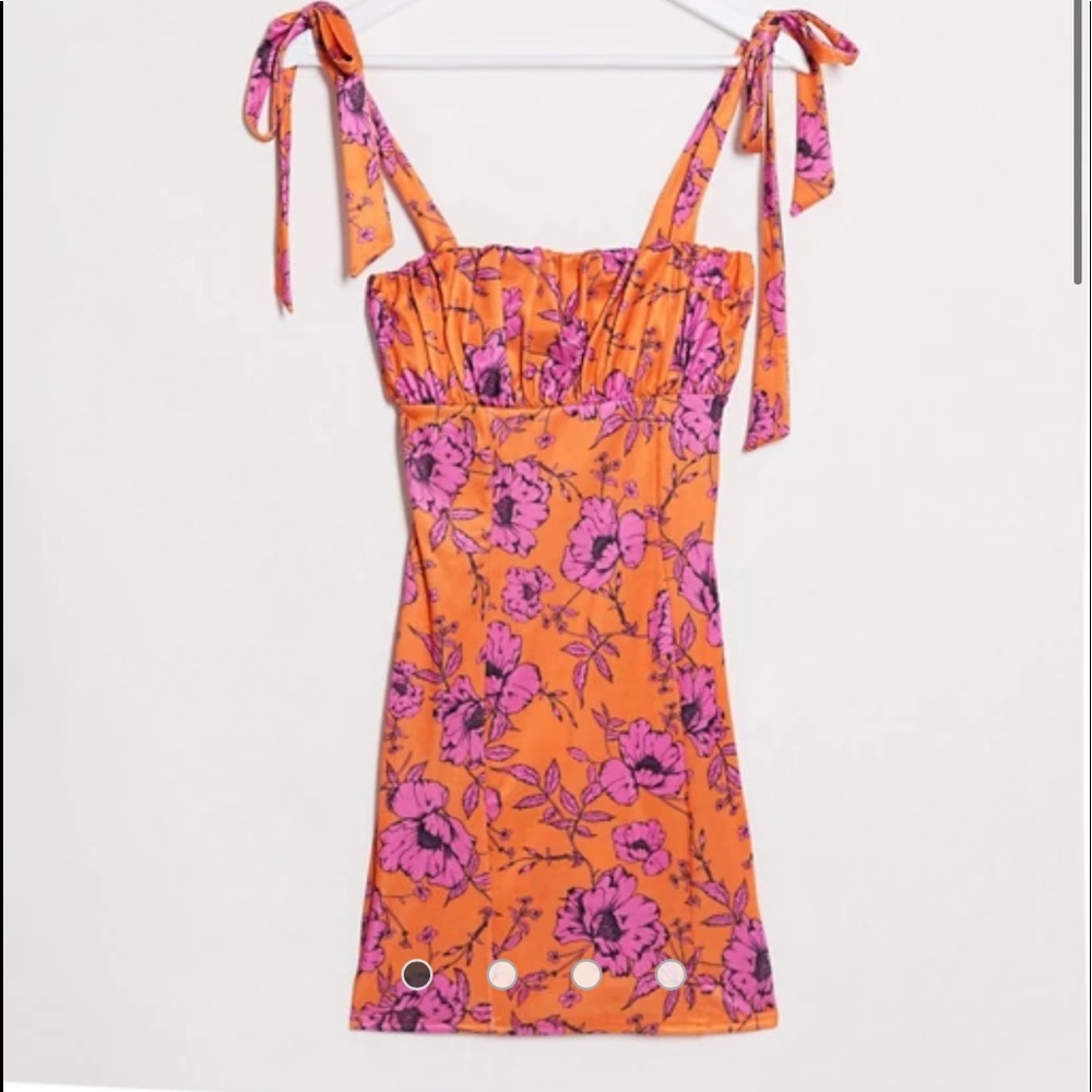 ASOS satin bodycon mini dress in floral print